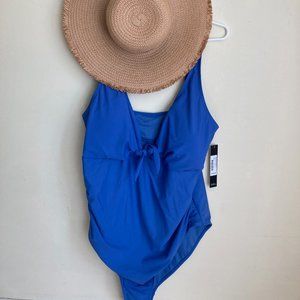 BRAND NEW WITH TAG NICOLE MILLER ONCE PIECE SWIM SIZE 3X COBALT BLUE